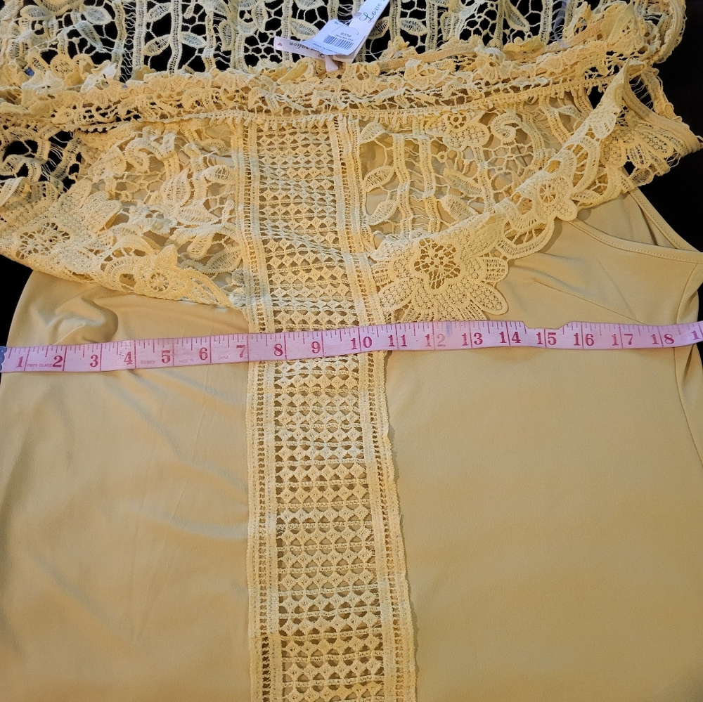 Yellow Lace Off-Shoulder Top Size 2xl NWT - Picture 13 of 13